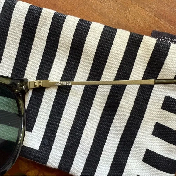 Kate Spade Olive Green Sunglasses with Blue Tinted Lens - Picture 8 of 9
